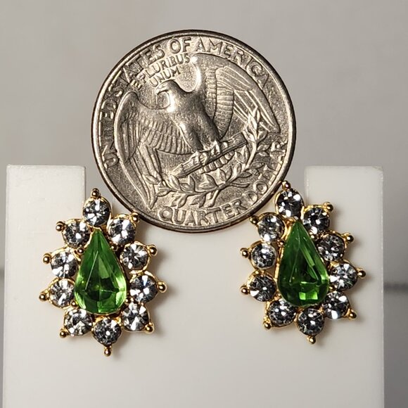 14K Pearl Necklace Bracelet & Earrings Complete Set Vintage Mint Peridot Avon - Picture 7 of 11